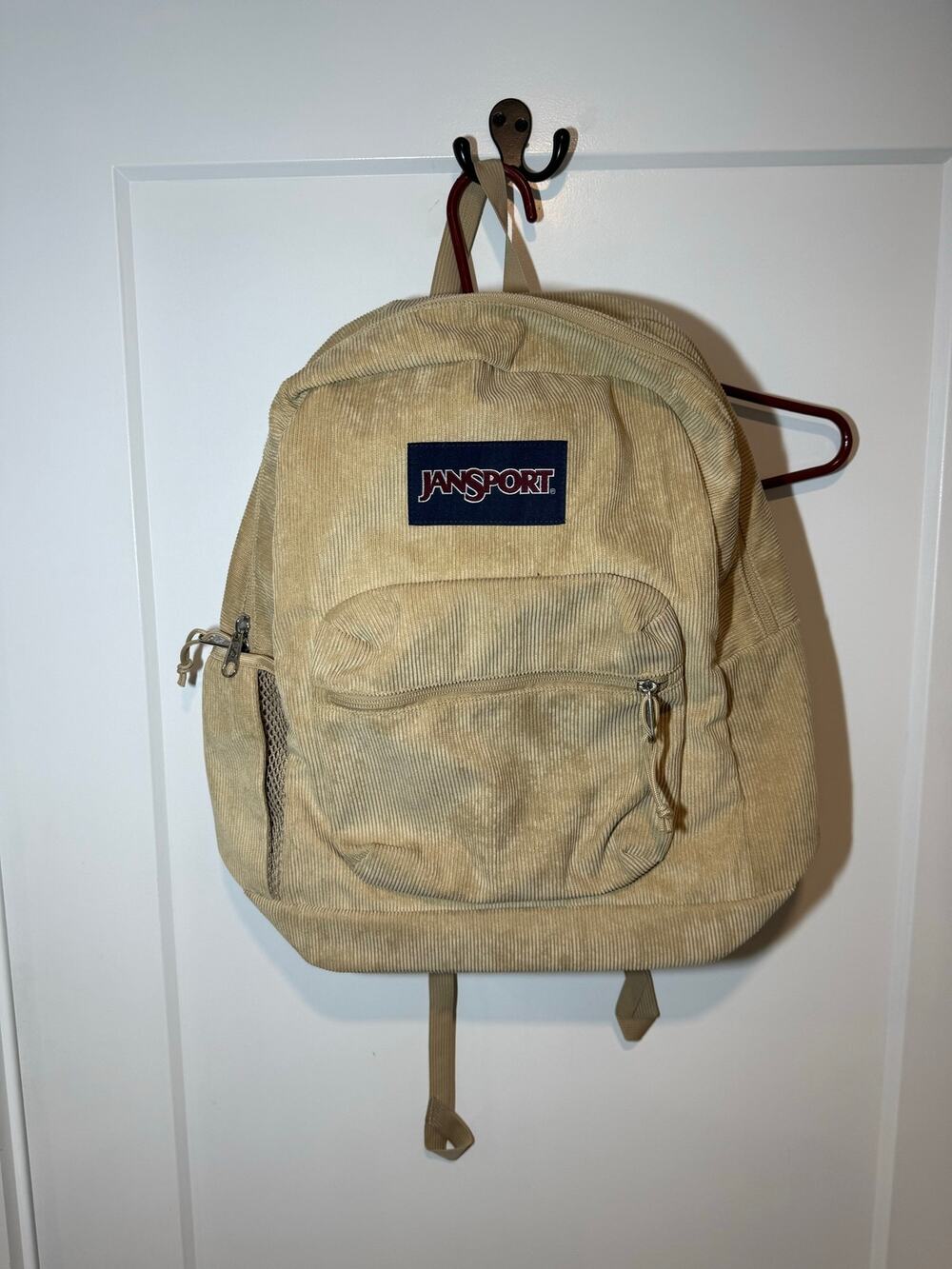 JanSport Cross Town Plus Remix Tan Corduroy Laptop Travel backpack. 17''
